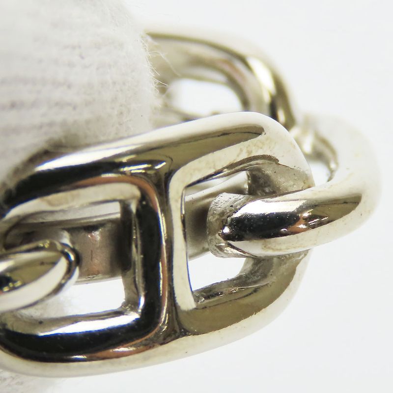 Hermes Scarf Ring Chaine D'ancre Metal Silver Accessory Small Item Ladies Women