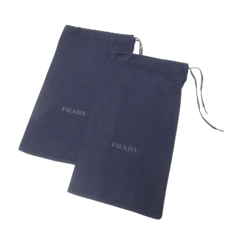 Prada Sneakers Size 5 1 2 Low Cut Rubber Wappen Leather Shoes 20250610 Ra5022