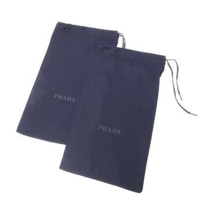 Prada Sneakers Size 5 1 2 Low Cut Rubber Wappen Leather Shoes 20250610 Ra5022