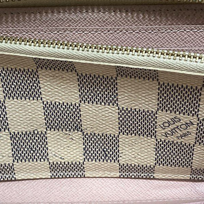 Louis Vuitton Damier Azure Portefeuille Cles Mans N61264 Round Zip Long Wallet