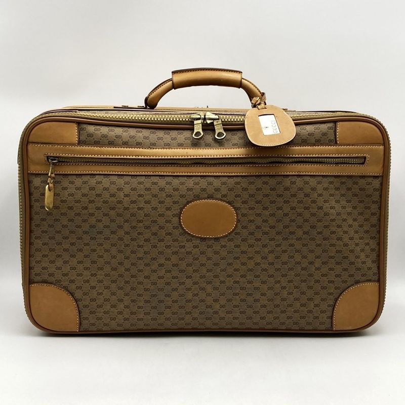 Gucci Old Gucci 011 067 0504 Micro GG Sherry Line Travel Bag Trunk Case