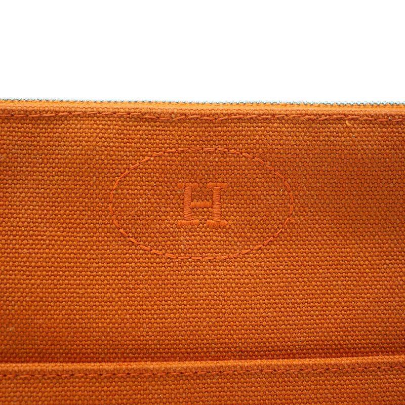 Hermes Bolide Pouch MM Bolide Canvas Pouch Orange