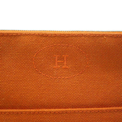 Hermes Bolide Pouch MM Bolide Canvas Pouch Orange