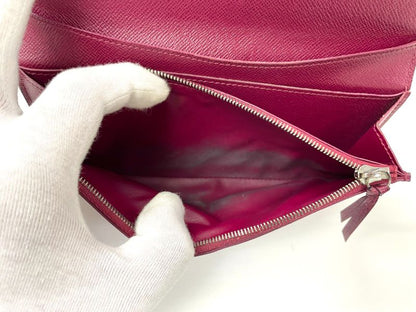 Louis Vuitton Epi Portefeuille Emilie Zipper Long Wallet M60851 Bordeaux Made