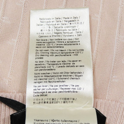 Unused 2022 Fendi Sheer Knit Tight Skirt Long Length Elastic Waist Total Stripe