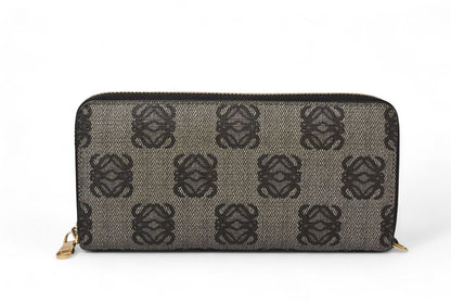 Loewe Wallet Loewe Long Wallet ZIP Around Anagram Gray Black