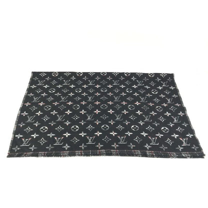 Louis Vuitton Shawl Etoile Check With Louis M76051 Wool Black