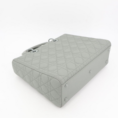 Christian DIOR Lady Dior Cannage Large Leather 2WAY Handbag