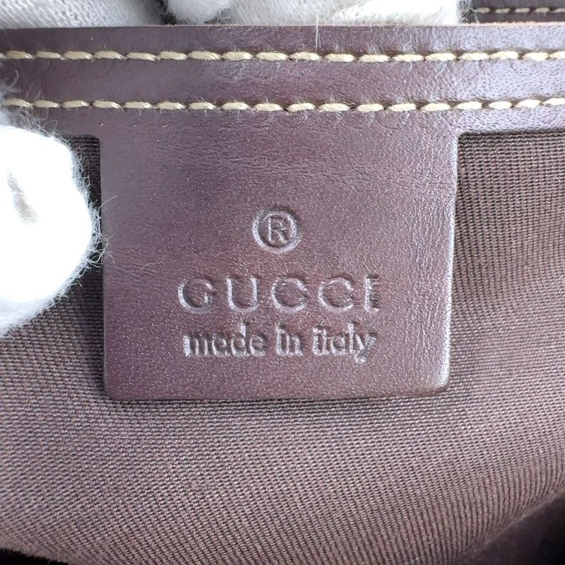 Gucci Crossbody GG Supreme PVC Brown Shoulder Bag Gold 211107