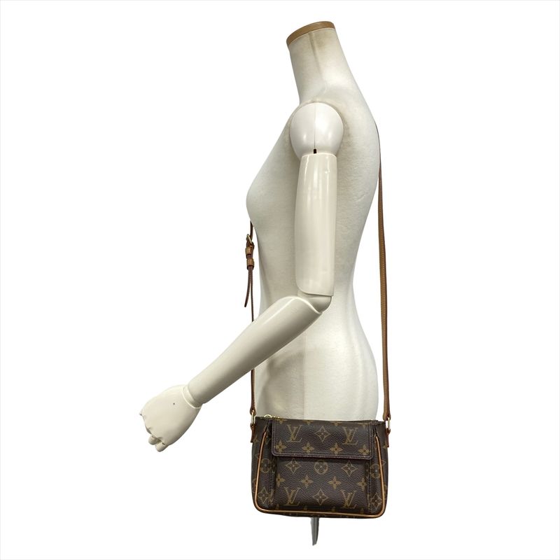 Louis Vuitton Viva Cité PM Shoulder Bag Monogram Canvas M51165 Brown Gold
