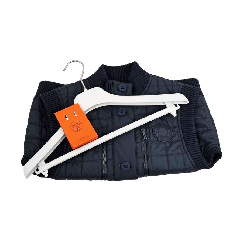 Hermes Quilted Nosleeve Bomba Jacket Black Size 36 Ladies' Women's