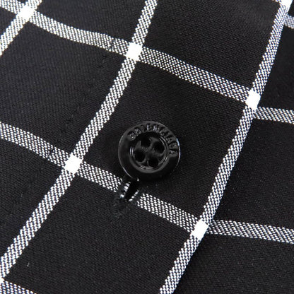 Balenciaga 556247 Checked Asymmetrical Cutoff Oversized Vest Sleeveless Dress