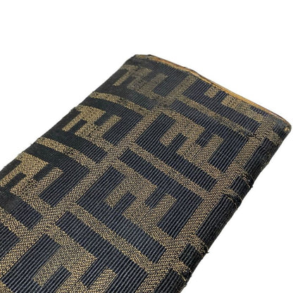 Fendi Long Wallet Zucca Pattern 8m0009 Beige And Black