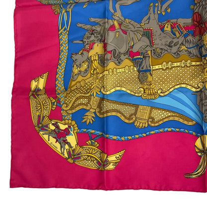Hermes Carre 90 Silk Tournez Manege Merry-go-round Multicolor