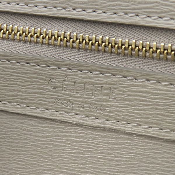 Celine 2way Bag Vertical Cabas Small Leather Gray Gold Hardware Tote Shoulder