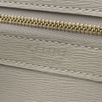 Celine 2way Bag Vertical Cabas Small Leather Gray Gold Hardware Tote Shoulder