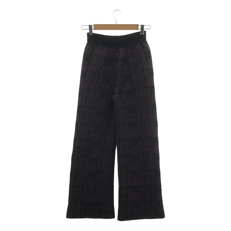 Bottega Veneta - Jacquard Knit Flared Easy Pants - Bordeaux Black - Women's