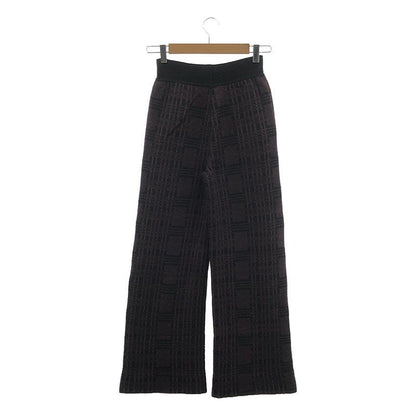 Bottega Veneta - Jacquard Knit Flared Easy Pants - Bordeaux Black - Women's