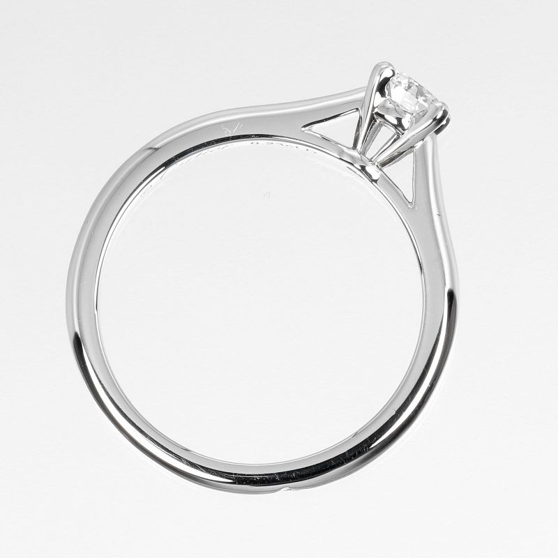Cartier 1895 Solitaire 0.23ct Vs1/f/3ex Pt950platinum × Diamond #7 Ladies 3.33g