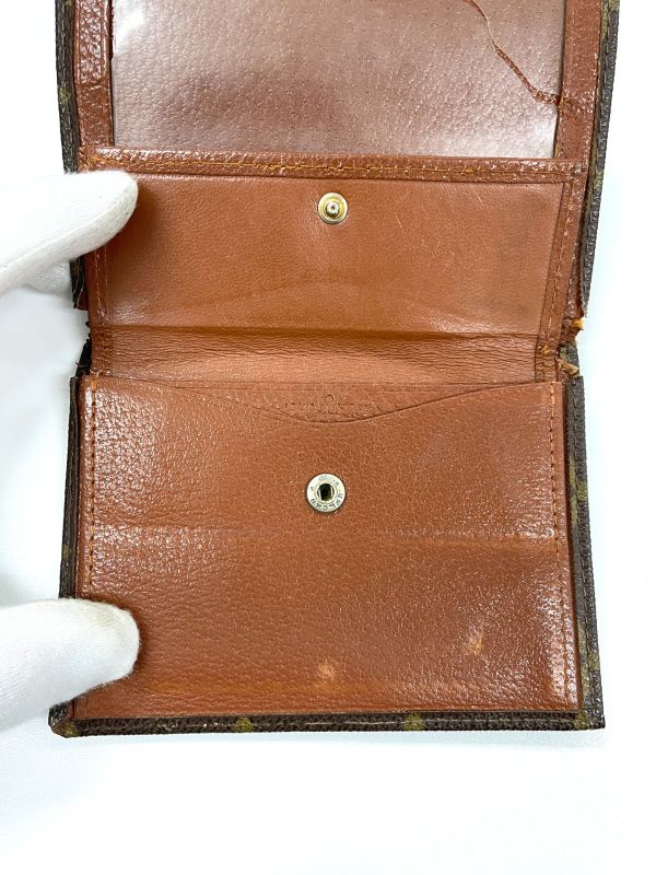 Louis Vuitton Monogram Portobier Identity Bifold Wallet Billfold Card Case Pass