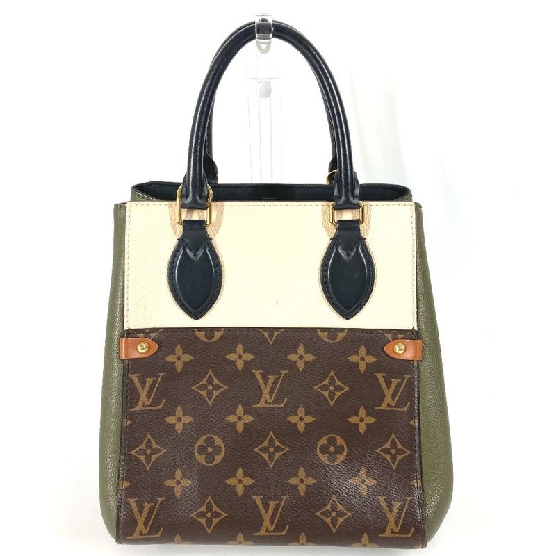 Louis Vuitton Handbag Fold Tote PM M45388 Monogram Canvas Brown
