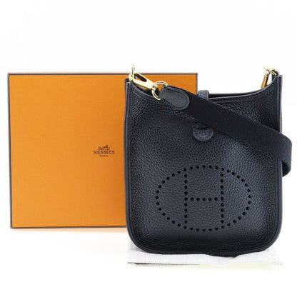 Hermes Evelyn TPM Amazon Taurillon Clemence Black/gold Hardware Y Women's