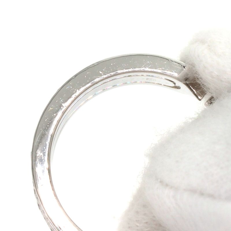 Cartier C2 LM Edge Diamond #50 Ring 18K White Gold Ladies