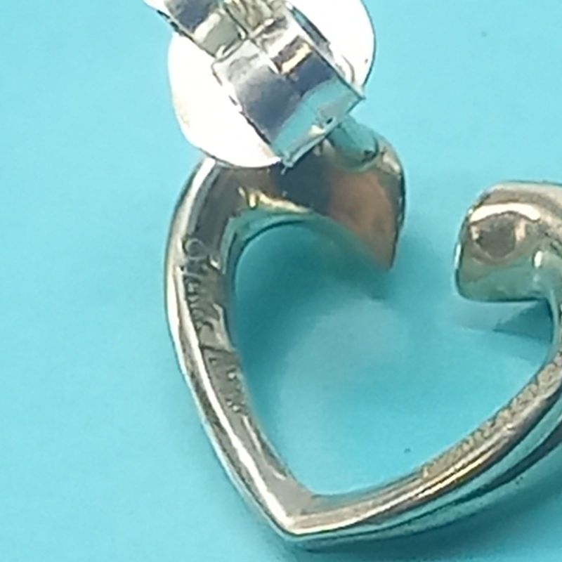 Paloma Picasso Tenderness Heart Earrings 925 Silver Tiffany &co