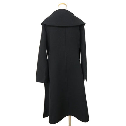 Fendi Long Coat Ff8835 A5HD Wool Black Size 36