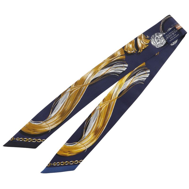 Hermes Twilley Riding March Cavalcades 2023 Autumn Winter Silk Gold Women's