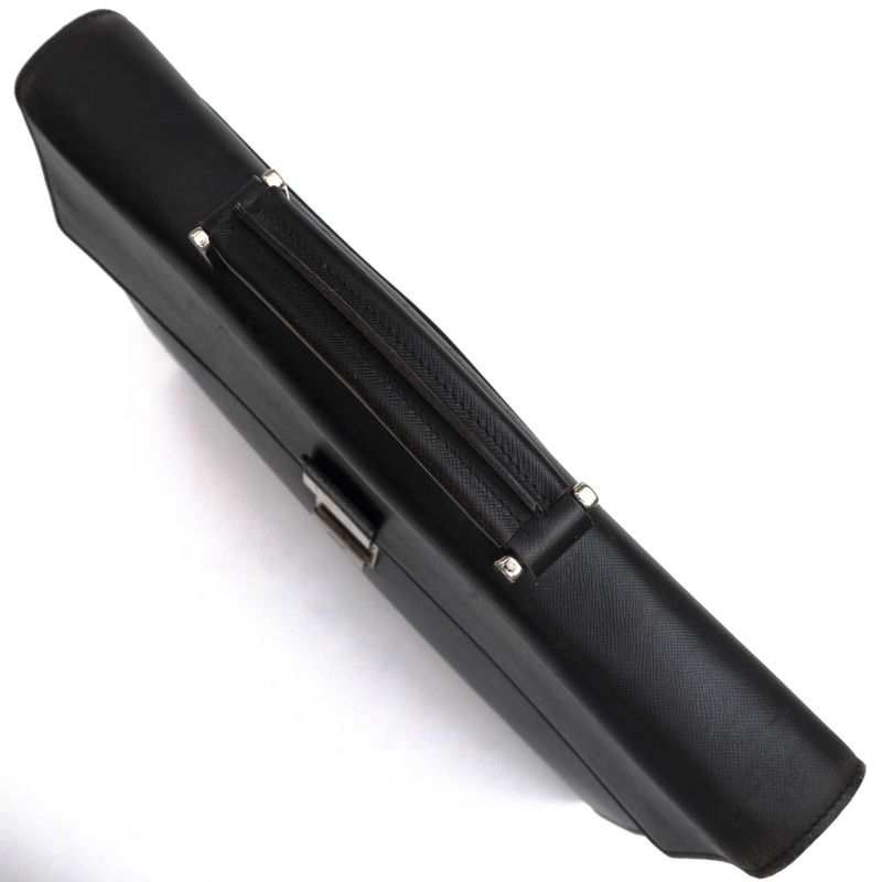 Prada Bag Briefcase Business Bag Business Men Leather Genuine Black Dulles Bag