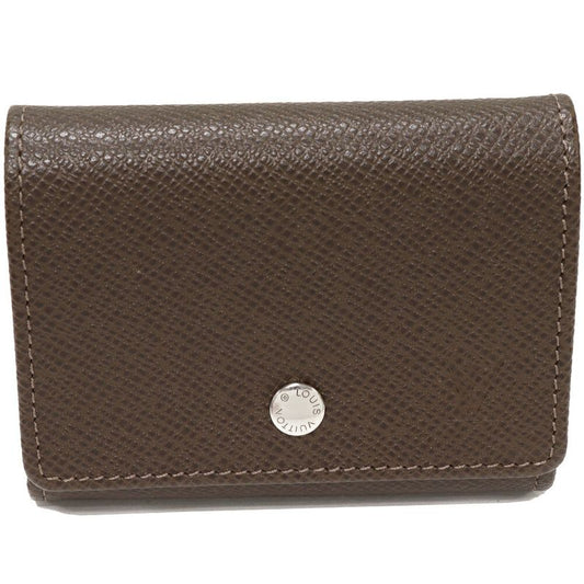 Louis Vuitton Coin Case Compact Wallet Taiga Grizzly Portmonnais Sergei M32568