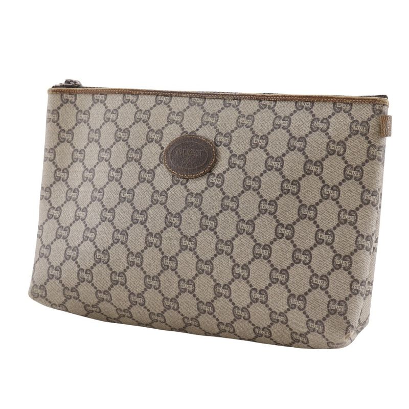 Gucci Old Gucci Pouch GG Plus Brown Unisex Second Bag