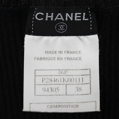 Chanel Short Sleeve Coco Mark Summer Knit P28461k00111 06P Cotton And Nylon