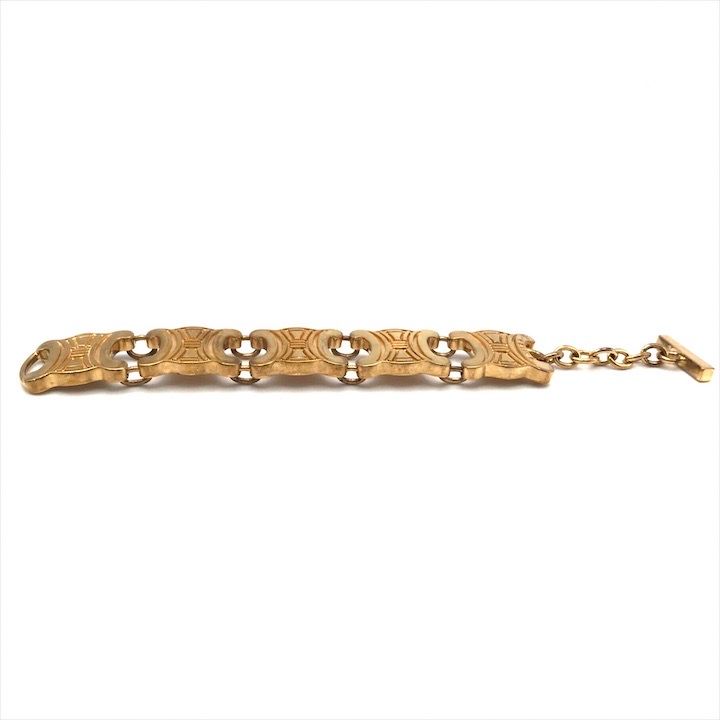 Celine Macadam Triomphe Gold Bracelet Small Items