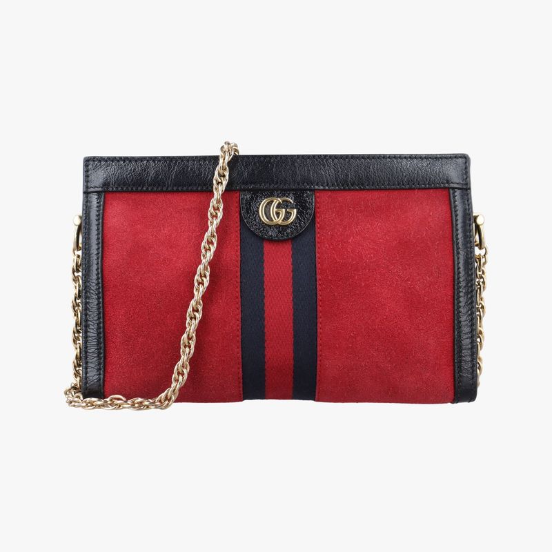 Gucci Ophidia Red And Black Suede 503877 I023532988