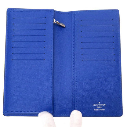 Louis Vuitton Taiga Portefeuille Brazza V Shape Noir Black M30791 Long Wallet