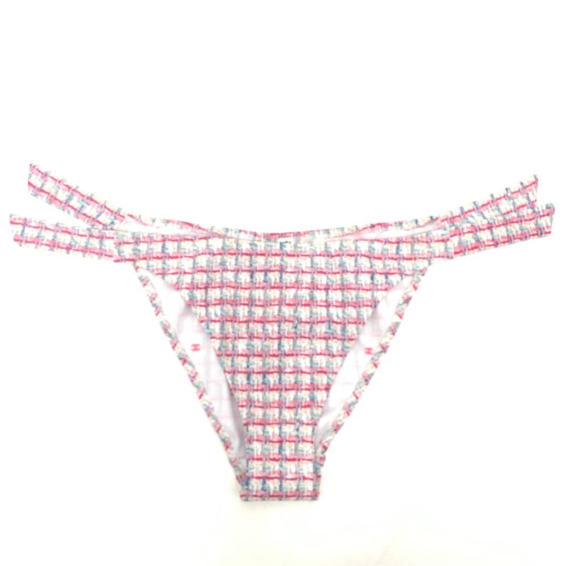 Chanel Swimsuit Bikini Bottom P71328v64080 2022 22M With Box With Camellia