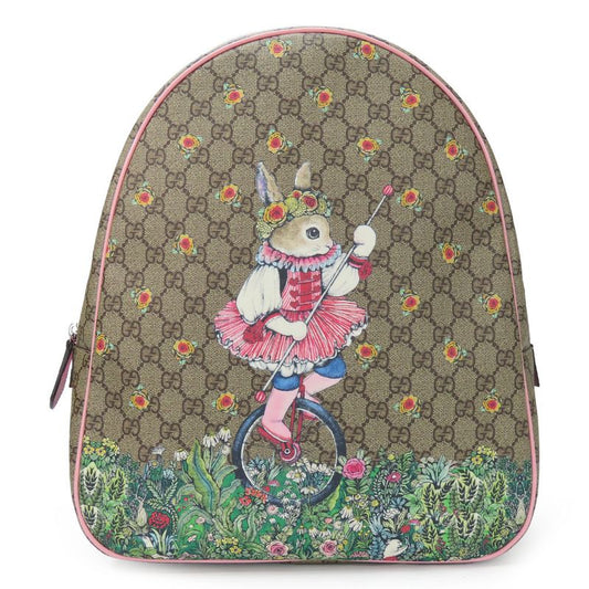 Gucci Backpack Daypack 433578 Yuko Higuchi Childrens GG Supreme Canvas Beige