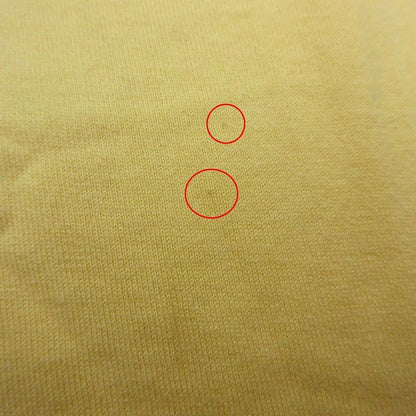 Hermes H Logo Embroidery Pocket T-Shirt Top Short Sleeves Yellow Size L Men's