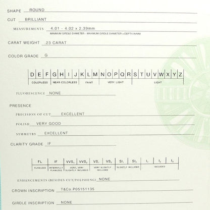 Tiffany & Co Earrings Solitaire Pt950 X Diamonds 2 Total Diamonds (1 Diamond