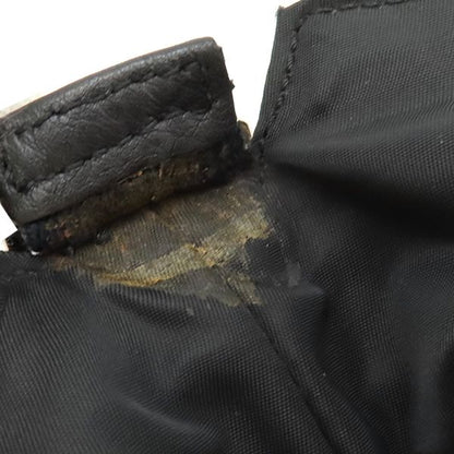 Christian Dior Shoulder Bag Trotter Leather Jacquard Black and Navy Silver