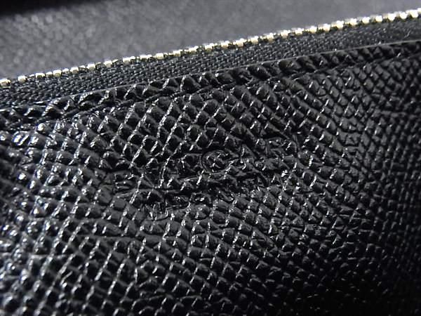 Bvlgari Leather Bifold Long Wallet Coin Purse Billfold Black Bs0399