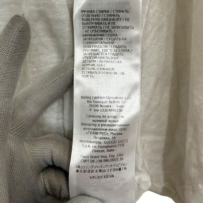 Gucci Michele Period Short Sleeve V-Neck T-Shirt Cut and Sewn Size S White