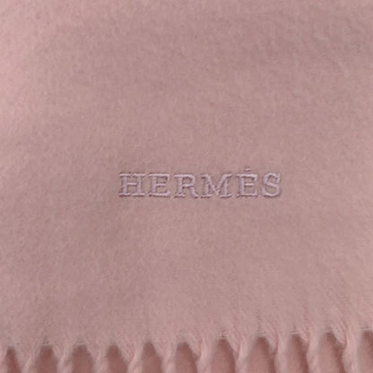 Hermes Scarf Scarf Large Size 100% Luxury Cashmere Fringe Pink
