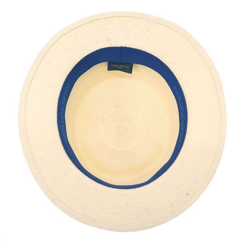Louis Vuitton Monogram Watercolor Chapeau Summertime Straw Hat M76762 Ivory 58