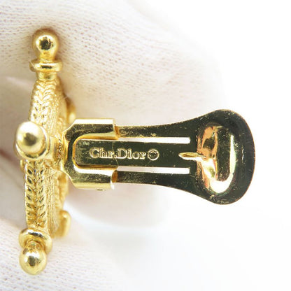 Christian Dior Earring Marine Metal Rhinestone Gold Helix Ring Plated Accessorie