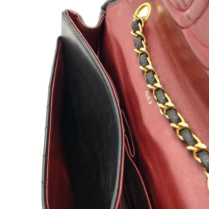 Chanel V-stitch Flap Shoulder Bag Lambskin Black