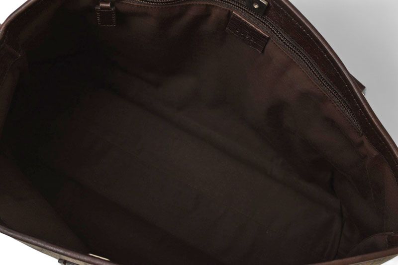 Gucci Tote Shopping Bag A4 Gucci GG Plus Leather GG Brown Beige 114595