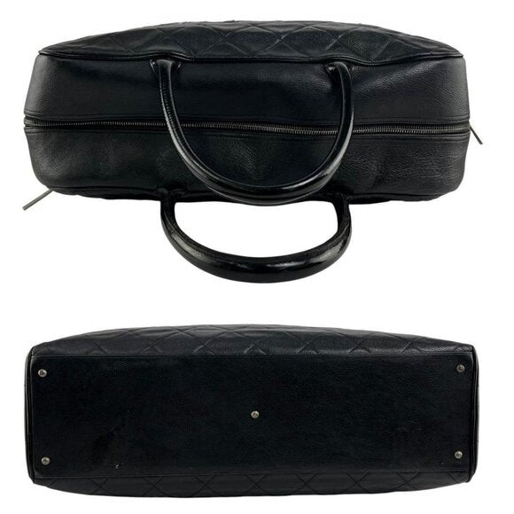 Chanel CC Caviar XL Travel Bag Bowler Bag Tote Weekender Boston Duffle